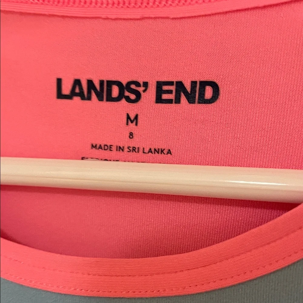 LANDS’ END UGC Girls Size Medium (8) Pink and Pastel Gradient swim tee - Picture 2 of 7